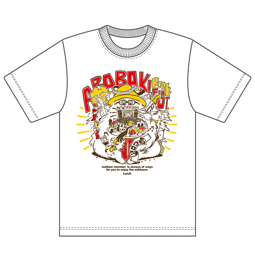 LockデザインTシャツ＜ホワイト＞