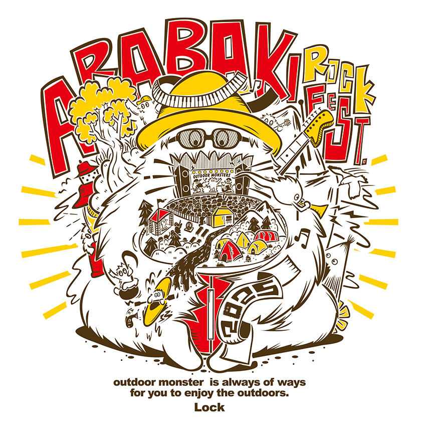 LockデザインTシャツ<ホワイト>