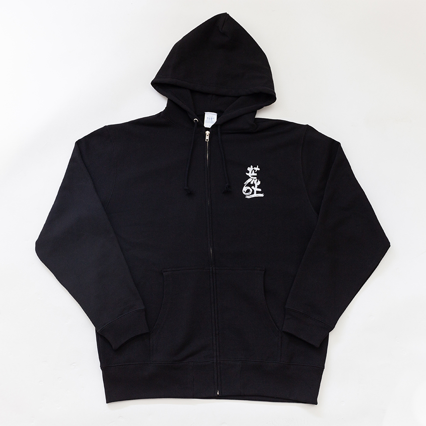 刺繍ジップパーカー（ブラック）