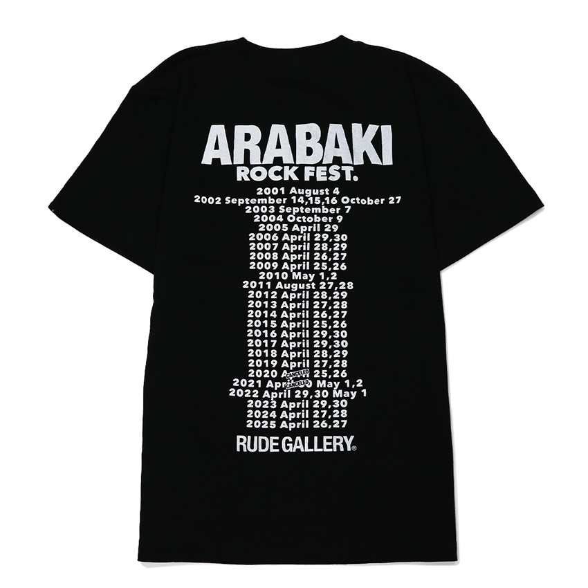 【ARABAKI×RUDE GALLERY】 Tシャツ<ブラック>