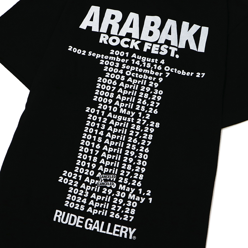 【ARABAKI×RUDE GALLERY】 Tシャツ<ブラック>