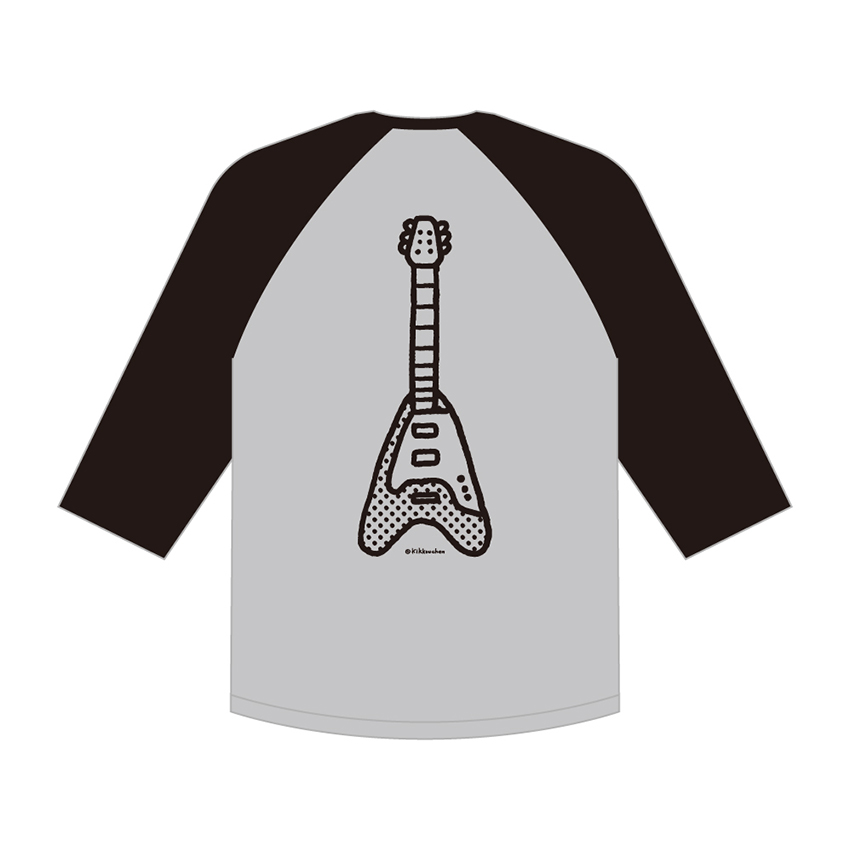 荒吐×きっこうちゃん へびメタル ラグランスリーブTシャツ<ミックスグレー/ブラック>