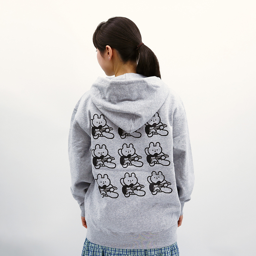 荒吐×きっこうちゃん FIRE&ICE ジップパーカー<グレー>